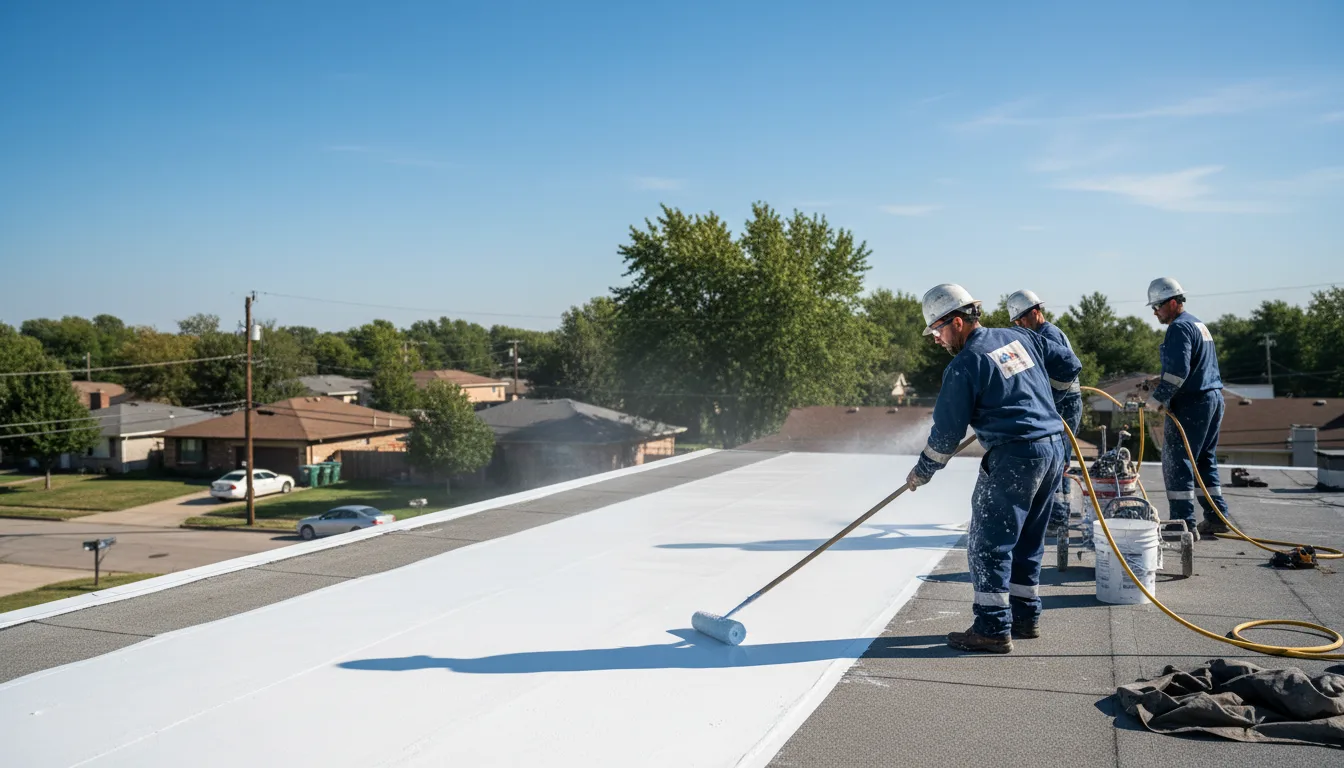 Commercial roof coating in Hooversville, PA near me